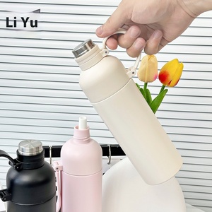 New 500ml Stainless Steel Sports Vacuum Insulated Thermos <b>Cup</b> <b>with</b> Portable Outdoor Handle <b>Straw</b> for <b>Water</b> on the Go for Camping - Product Image 5