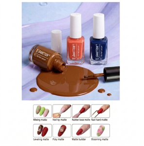 Vernis à ongles soyeux 8 couleurs, collection arc-en-ciel, finition brillante, vernis à ongles haute brillance, longue tenue, séchage rapide, kit de nail art - Product Image 2