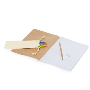 Set de Bolsas de Algodón Ecológicas Promocionales, Cuaderno de Papel Kraft, Lápices de Colores, Bloc de Dibujo para Niños, Material de Papelería para la Creatividad Infantil - Product Image 4
