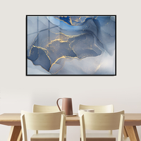Vente chaude Moderne Abstrait Gris et Or Nordique Marbre Art Toile Peinture Cristal Matériel Hôtel Décoration Affiche Photos
