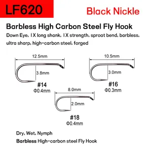 Bulk High Carbon Steel Fly Fishing Hooks 8#~22# Dry Wet Nymph Shrimp Caddis Pupa Streamer Fly Tying Hooks