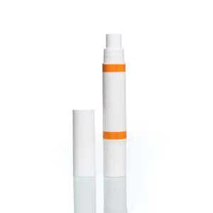 Lege 2Ml 5Ml Zwart Wit Plastic Klik Lipgloss Twist Pen Met Borstel Applicator