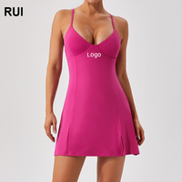 Vestido de Tenis RUIQUWIN con Logotipo Personalizado, de Alta Calidad, Transpirable, de Secado Rápido, con Shorts de Yoga y Fitness, Cintura Elástica, Estilo Casual