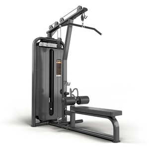 Machine de musculation professionnelle double fonction (Lat Pulldown et Rameur) recommandée par les entraîneurs pour l'entraînement du dos en salle de sport - Product Image 1