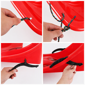 <span class=keywords><strong>Luge</strong></span> <span class=keywords><strong>à</strong></span> neige robuste certifiée Wild Blade pour <span class=keywords><strong>2</strong></span> personnes en HDPE pour enfants et adultes, pour l'extérieur en hiver avec poignées en corde - Product Image 5