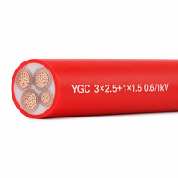 Câble électrique flexible en silicone résistant à la chaleur YGC 3+1 conducteurs 0,6/1 kV pour environnement métallurgique haute température 3*2,5+1*1,5/3*4+1*2,5