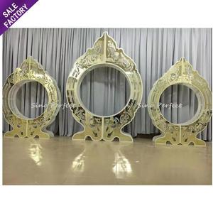 Sino decorazione perfetta oro di lusso forniture per nozze acrilico sfondo Stand decorazione <span class=keywords><strong>matrimonio</strong></span> per eventi - Product Image 1