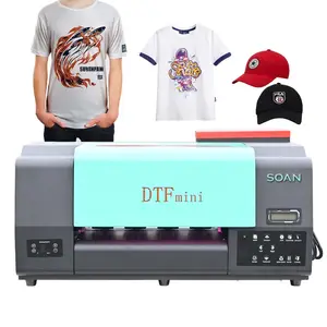 Schlussverkauf DTF PRO unbegrenzte Textilstoffe T-Shirt Tuchdruckmaschine Kleidung Doppeldruckköpfe XP600 33cm DTF-Drucker