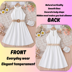 Robes d'été en satin uni pour filles, design chic, style princesse, service ODM, 8-12 ans - Product Image 6