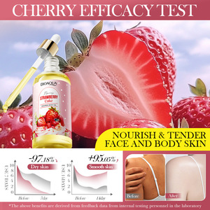 Aceite Corporal BIOAQUA para <span class=keywords><strong>Piel</strong></span> Delicada, Calmante, Hidratante, Reduce la Aspereza, Refrescante, No Grasoso, con Aroma a Pastel <span class=keywords><strong>de</strong></span> <span class=keywords><strong>Fresa</strong></span>, Nutritivo para Cuerpo y Rostro - Product Image 4