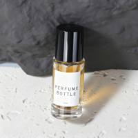 Flacon de parfum chic en verre ambré miniature 10 ml 15 ml, bouchons transparents brillants, pompe pulvérisatrice élégante anti-fuite, durable et portable