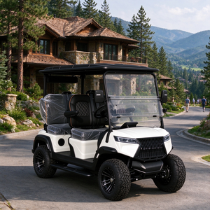 Carrito de Golf Eléctrico de 4 Plazas GRENTEK con Logotipo Personalizado, Vehículo de Transporte con Suspensión Independiente para Hoteles y Resorts - Product Image 1