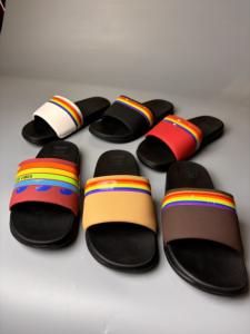 Tongs tendance à motif arc-en-ciel avec semelle intermédiaire en EVA, à bout ouvert, imprimés personnalisés amusants, confortables, décontractées, pour la maison et l'extérieur - Product Image 6