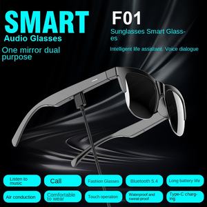 <span class=keywords><strong>Gafas</strong></span> Inteligentes Inalámbricas Estéreo F01 HT con Obturador 3D, Resistentes al Agua, Llamadas Manos Libres y Reproducción de Música, Pantalla Virtual de 50 a 80 Pulgadas, Hechas en China - Product Image 5