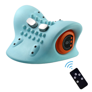 Dispositivo de tracción <span class=keywords><strong>Cervical</strong></span> calentado, almohada de masaje de relajación <span class=keywords><strong>Cervical</strong></span> Shiatsu, relajante de hombros y cuello con Ems para aliviar el dolor - Product Image 1