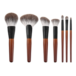 <span class=keywords><strong>Kabuki</strong></span> de alta calidad, 7 piezas, base correctora marrón de <span class=keywords><strong>pelo</strong></span> <span class=keywords><strong>Natural</strong></span>, <span class=keywords><strong>brocha</strong></span> de maquillaje de etiqueta privada - Product Image 1