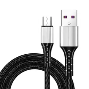2024 Mobile Phone Accessories Braided Data Transfer Micro Charger Cable Fast Charging USB Micro Cable TYPE C TO LT