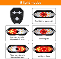 Wiederaufladbares Wasserdichtes Fahrrad-Rücklicht mit LED Rot-Gelb-Licht aus PC-Material für Sicherheit bei Nachtfahrten