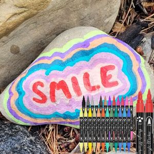 KHY Point Noir Mince <span class=keywords><strong>Tup</strong></span> Brustro Fine Brustri Tip Couverture Complète Ton Peau Acrylique Pinceau Peinture Marqueur Stylo Ensemble - Product Image 2