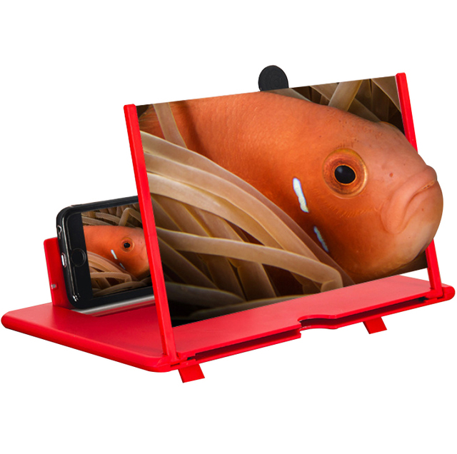 Hot Selling 12inch Mobile Phone 3D Video Amplifier , Folding Enlarged Screen Magnifier
