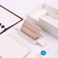 Perforatrice K-triYo de haute qualité rose et blanche à motif champignon, perforation 4 trous pour formats A7/A6/A5/A4/A3