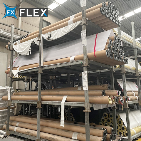3.2-16.4 Feet Width Fast Delivery PVC Flex Banner Roll Materials 13oz 360G Frontlit Hot Lamination Flex Banner Roll White