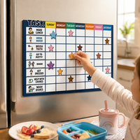 Tableau de motivation Montessori magnétique pour enfants : Suivi des bonnes habitudes et des comportements, récompenses pour enfants