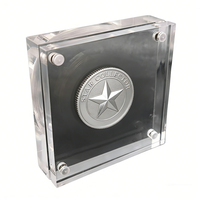 Présentoir magnétique en acrylique pour pièces commémoratives, boîte de protection personnalisée pour médailles, idéal pour les collections de cadeaux de festivals et d'anniversaires