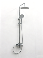 Robinet de douche pluie moderne en acier inoxydable chromé et gris anthracite, ensemble de douche mural 3 voies avec douchette à main pour hôtel