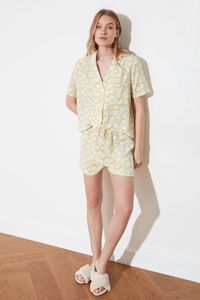 <span class=keywords><strong>Trendyol</strong></span>-Conjunto de pijama tejido con patrón de flores, primavera 2021 - Product Image 2