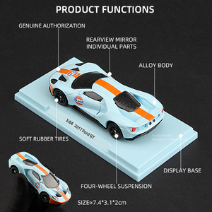 <span class=keywords><strong>CCA</strong></span> 1/64 Gulf M4 GT3 T1 VAN Bus Ford GT Modellino Auto in Lega Veicolo Diecast Giocattolo Tascabile <span class=keywords><strong>CCA</strong></span> - Product Image 3
