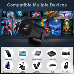 Máy chiếu di động thông minh với Wifi 6 và 5.0 <span class=keywords><strong>Bluetooth</strong></span>, bản địa 720P, hỗ trợ 1080P, Máy chiếu phim gia đình với hệ thống video - Product Image 3