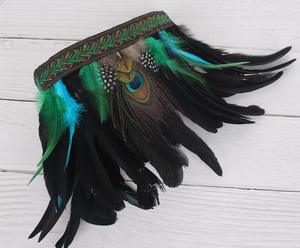 ファンシーカーニバルフェザーヘアヘッドバンド-鶏と孔雀の羽根を使った大人向けハロウィンパーティーアクセサリー（人気商品） - Product Image 5