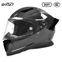 Nouveau casque de moto intégral en fibre de carbone d'AD Factory avec doublure en coton et masque facial de protection solaire pour casques tout-terrain