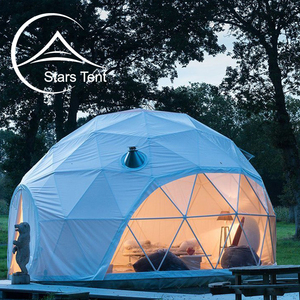 Tienda de campaña prefabricada de 6m con baño Tipo <span class=keywords><strong>Camping</strong></span> Cúpula geodésica Casa Tienda de campaña Igloos de lujo Hotel <span class=keywords><strong>4</strong></span> estaciones Tiendas DE BODA ovaladas - Product Image 1