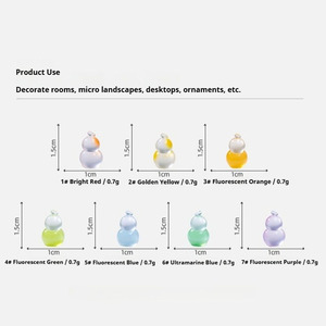 Mini Ornement Lumineux en Résine en Forme <span class=keywords><strong>de</strong></span> Gourde Multicolore pour Micro-Paysage, Décoration <span class=keywords><strong>de</strong></span> Bureau et Bricolage - Product Image 2