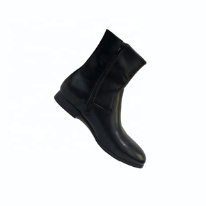 Nuevos zapatos de moda con cremallera para hombre, cálidos, antideslizantes, <span class=keywords><strong>generales</strong></span>, Botines de cuero medio, suela plana para mujer - Product Image 1