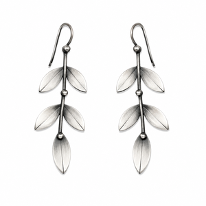 Set di Orecchini e Collana con Ciondolo a Foglia di Salice in Stile Bohémien Vintage, Gioielli Minimalisti alla Moda per Donne - Product Image 1