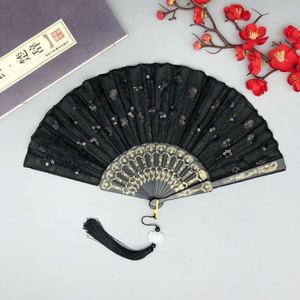 Nouveau design, grand éventail pliant lumineux en bambou, éventail décoratif pour rave, éventails en papier pour fête - Product Image 5