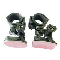 Tête de lampe torche de 28 mm/30 mm, support de lampe torche monté sur le côté du casque, base incurvée/plane, patin adhésif, pince DV