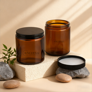 Venta al por Mayor de Frascos de Vidrio Ámbar de Boca Ancha y Lados Rectos, Modelo Nuevo, 100ml 250ml, con Tapa Metálica - Product Image 6
