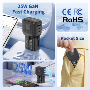 Adaptateur de voyage universel Wontravel 25W 2 Type-C 1 USB-A Mini Slim avec certification Type C BIS - Product Image 2