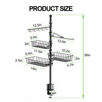 Étagère de rangement latérale pour barbecue, support de rangement extérieur réglable pour grillades, idéal pour jardin, camping et pique-nique
