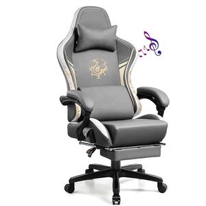 Chaise de jeu améliorée de la meilleure série Dragon Rgb Silla Chaise de jeu avec haut-parleurs Bluetooth et repose-pieds Chaise de jeu personnalisée noire - Product Image 4