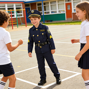 Costume de policier et kit de jeu de rôle pour garçons, déguisement de fête de carnaval, performance, déguisement d'Halloween pour garçon, costume de policier - Product Image 5