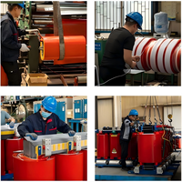 Transformador de Distribución de Electricidad Tipo Seco de 315KVA 1000kVA, Estándar IEC, Media y Alta Tensión, 25KV, para Suministros de Energía