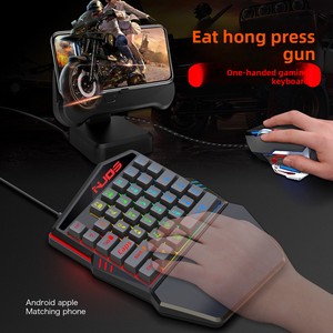 Clavier de jeu mécanique à une main, vente en gros d'usine, interrupteurs bleus, rétroéclairage mixte, architecture X, pour Throne, Chicken, Peace <span class=keywords><strong>Elite</strong></span> - Product Image 3