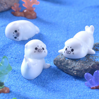 Figurine miniature vibrante en résine blanche effet neige, thème sirène et coucher de soleil, tendance 2026, pour décoration de bureau, vente en gros