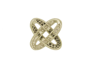Collier pendentif vintage noir et blanc en cristal, motif nœud entrelacé, breloque nœud celtique ajouré, accessoire pour les occasions de rendez-vous - Product Image 2