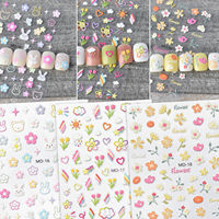 5d stiker dekorasi kuku kelinci lucu Gel Luxe desainer stiker kuku bantuan seni kuku stiker bunga
